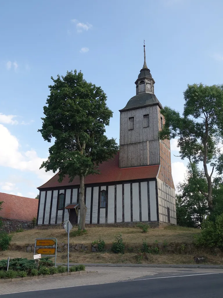 North-north-western view of the church in Taschenberg , Uckerland municipality, Uckermark district, Brandenburg state, Germany