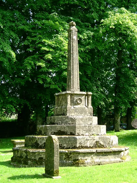 15th-century stone cross in St Aldhelm's parish churchyard, Doulting, Somerset. Thought to have been erected about AD 1500 on the orders of Richard Beere, who was Abbot of Glastonbury 1493–1525.