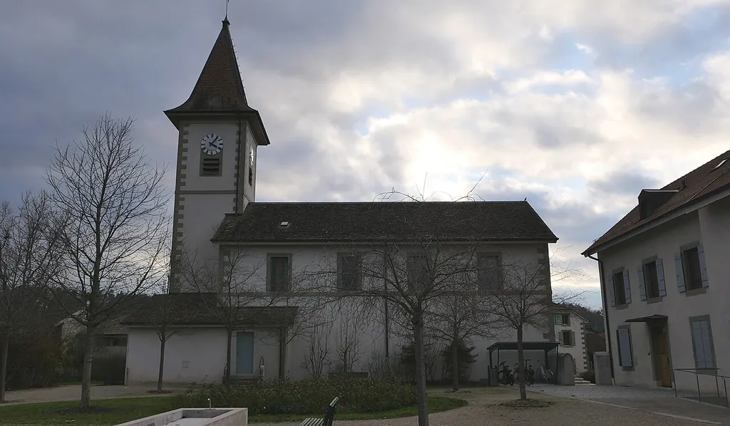 The catholic church of Aire-la-Ville in the canton of Geneva, Switzerland, constructed in 1726 and dedicated to Saint Louis.