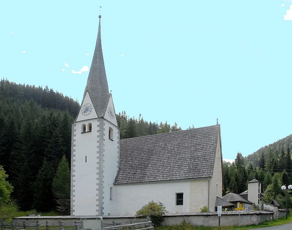 Parish church Saint Andreas at Innerkrems, municipality Krems, district Spittal on the Drau, Carinthia, Austria