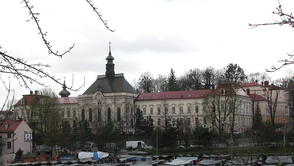 Hospital, monastery and chapel of Saint Elisabeth in Cieszyn - viewed from Powstańców Śląskich Street