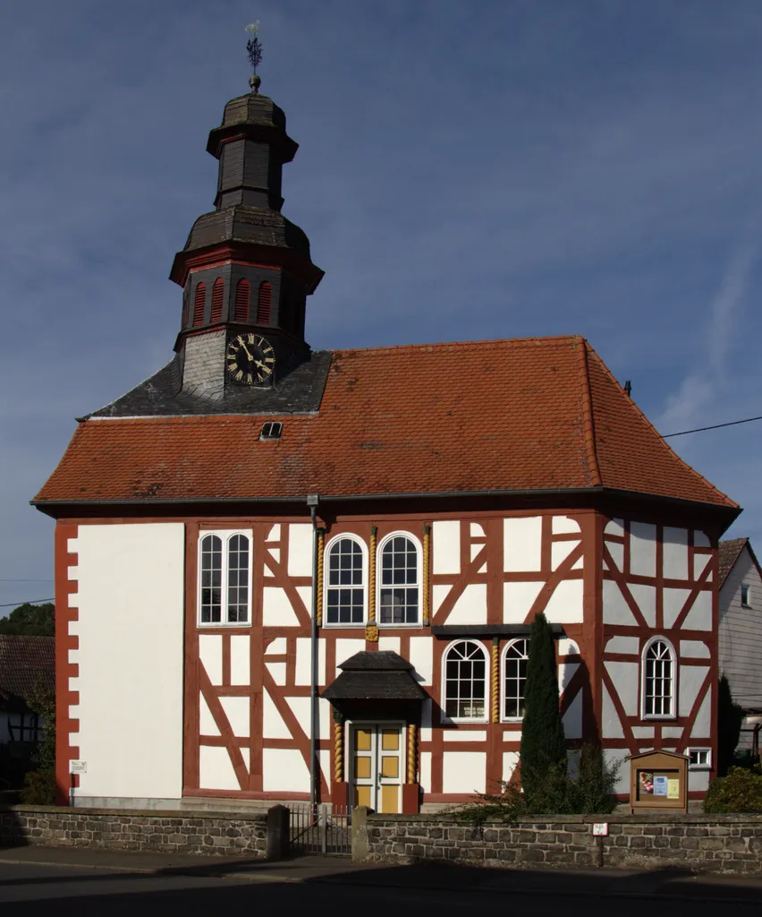 Protestant church in Schotten, Eichelsachsen, Kirchweg, Hesse, Germany