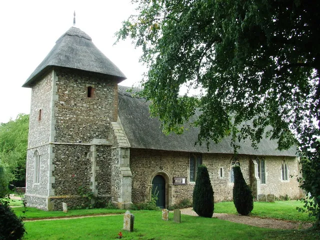 Church of St Mary in Thornham Parva or Little Thornham, Suffolk, England. A Grade I listed medieval church.