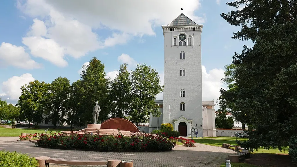 Holy Trinity Tower &amp; Statue, Jelgava, Latvia