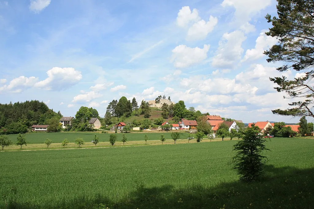Ansicht der Burgruine Lichtenegg von Süden
