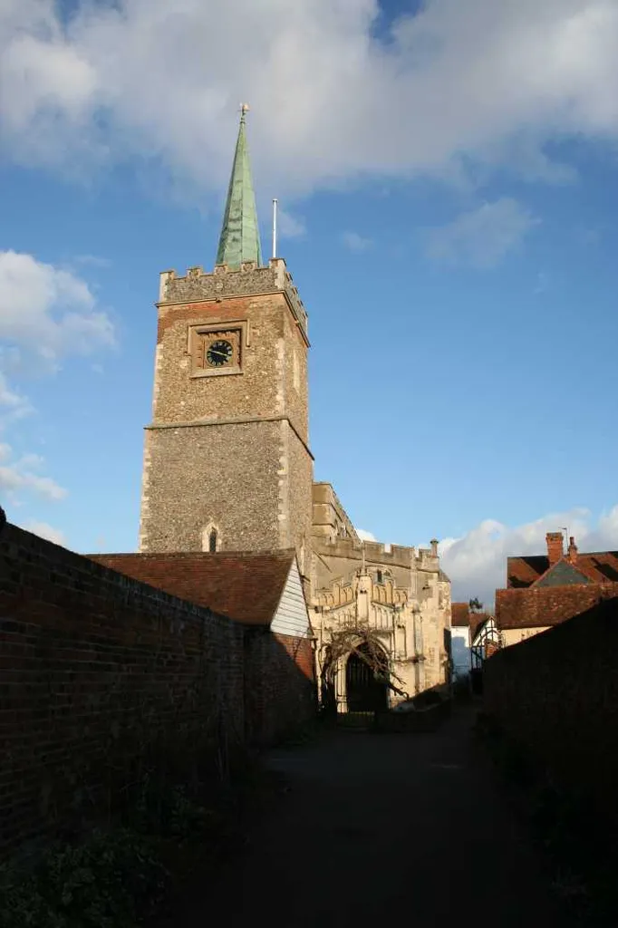 St James' parish church, Nayland, Suffolk, seen from the west