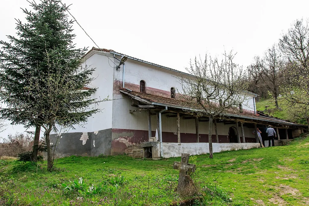 View of the St. Nicholas Church in the village Dedino