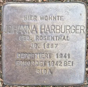 Stolperstein dedicated to Johanna Harburger