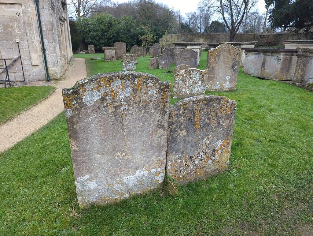 Two Unidentified Monuments 1 Metre Apart, About 14 Metres South Of Tower Of Church Of St Cyriac (monument in Lacock, Wiltshire, England, UK)