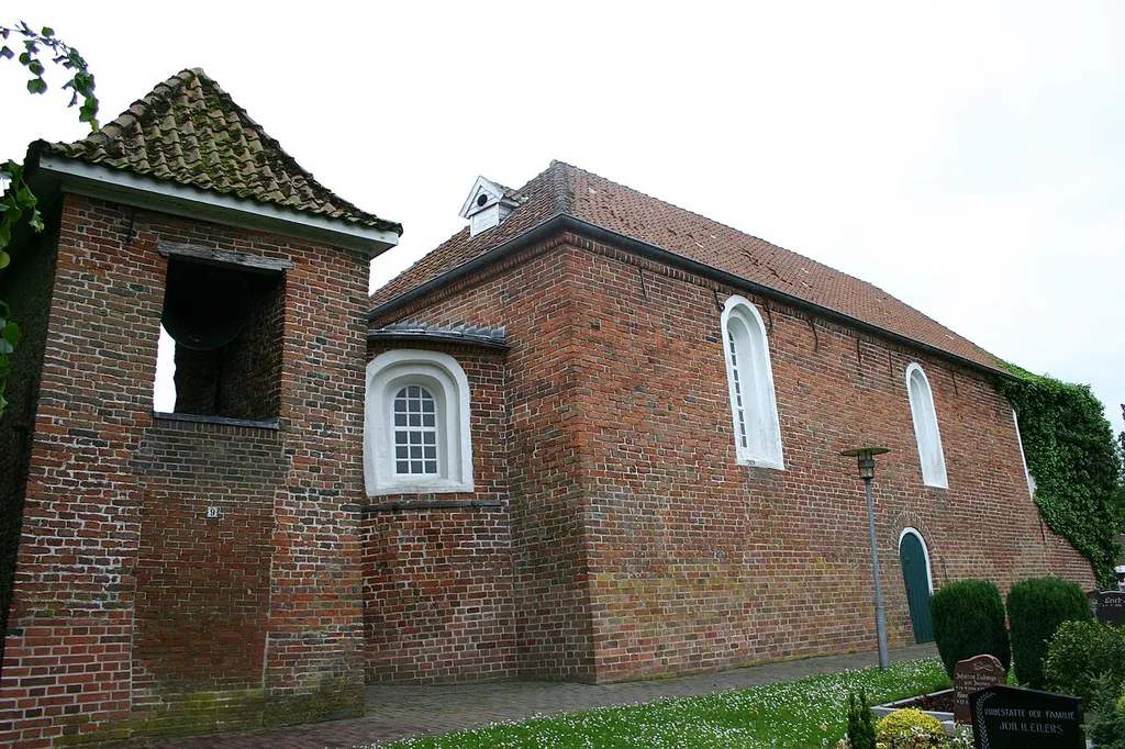 Historic church in Blersum, district of Wittmund, East Frisia, Germany
