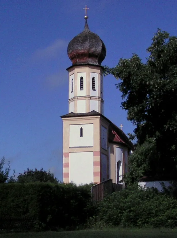 Katholische Filialkirche St. Peter und Paul in Miegersbach (Odelzhausen), 2. Hälfte 18. Jahrhundert.