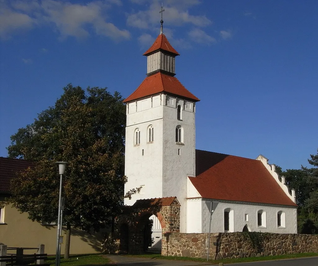 South-western view of the church in Sonnenberg (Picture: 2013), Sonnenberg municipality, Oberhavel district, Brandenburg state, Germany.