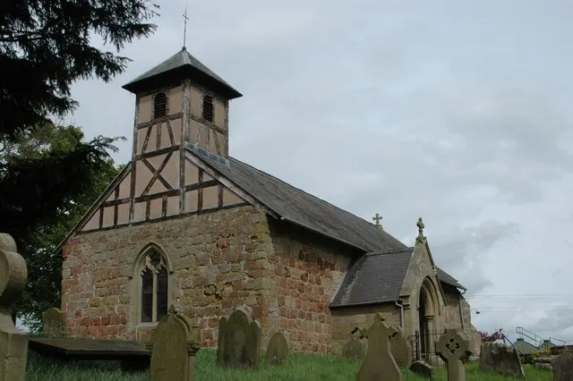 St Mary the Virgin parish church, Hordley, Shropshire, seen from the southwest