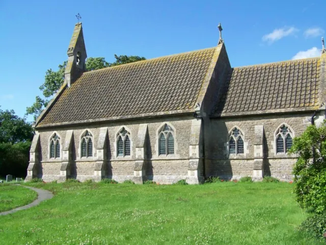 Christchurch, Bulkington The church was built in 1860 of coursed rubble stone.