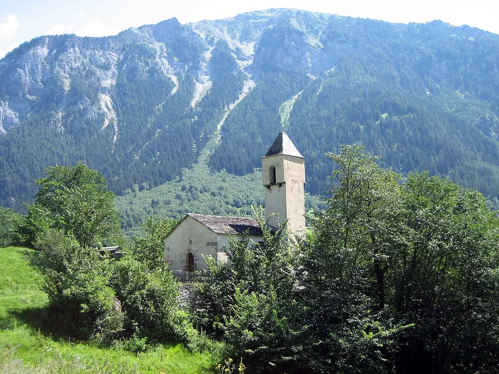 Church of Clugin, Grisons, Switzerland