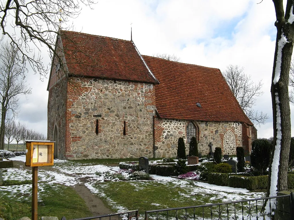 Church in Wessin, district Ludwigslust-Parchim, Mecklenburg-Vorpommern, Germany