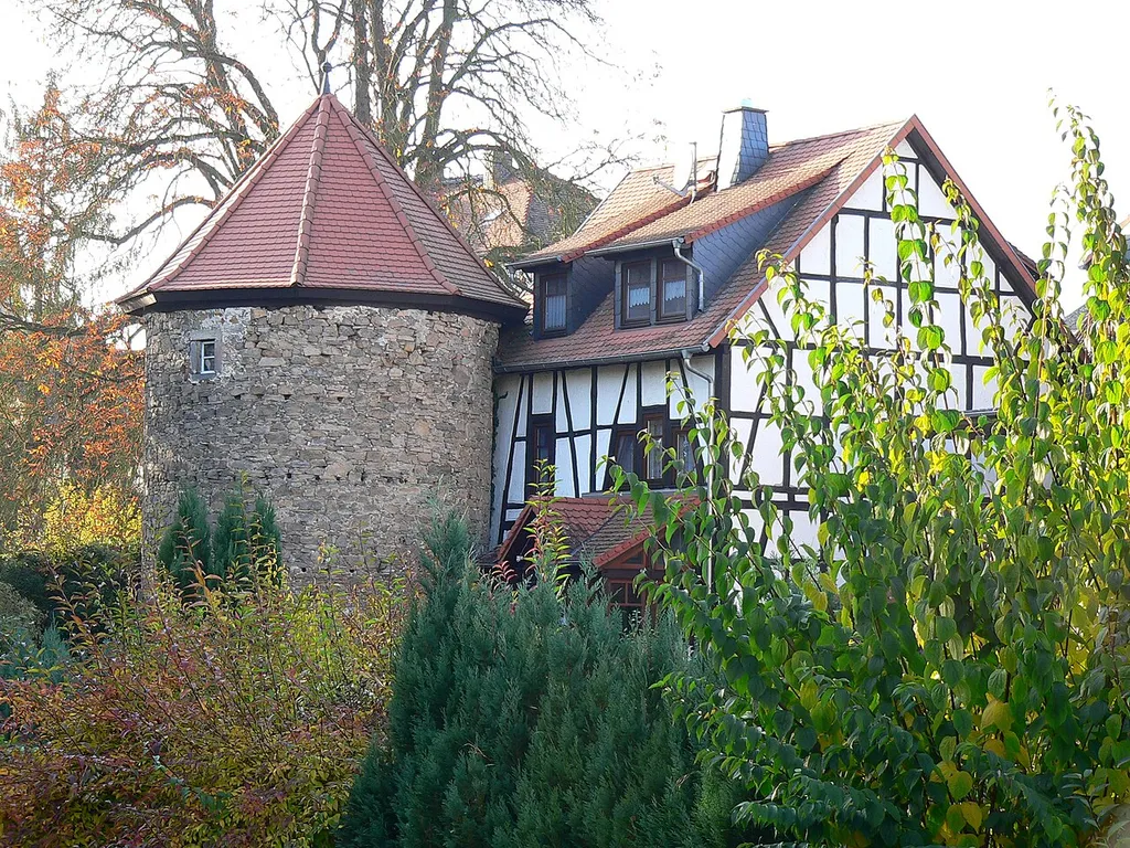Burg Treis in Stauffenberg-Treis im Landkreis Gießen, Hessen, Deutschland