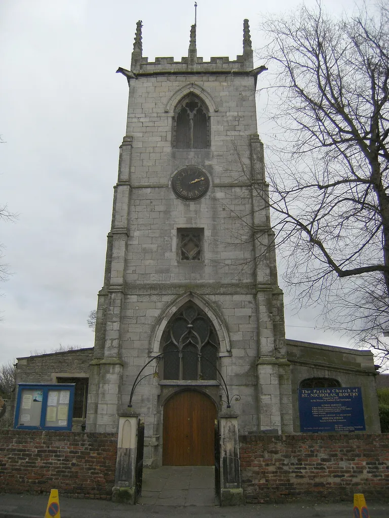 The Church of St Nicholas in Bawtry, South Yorkshire, from the west.
