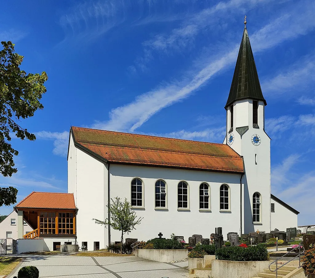 Katholische Pfarrkirche St. Nikolaus Etzenricht, Landkreis Neustadt an der Waldnaab, Oberpfalz, Bayern, Deutschland