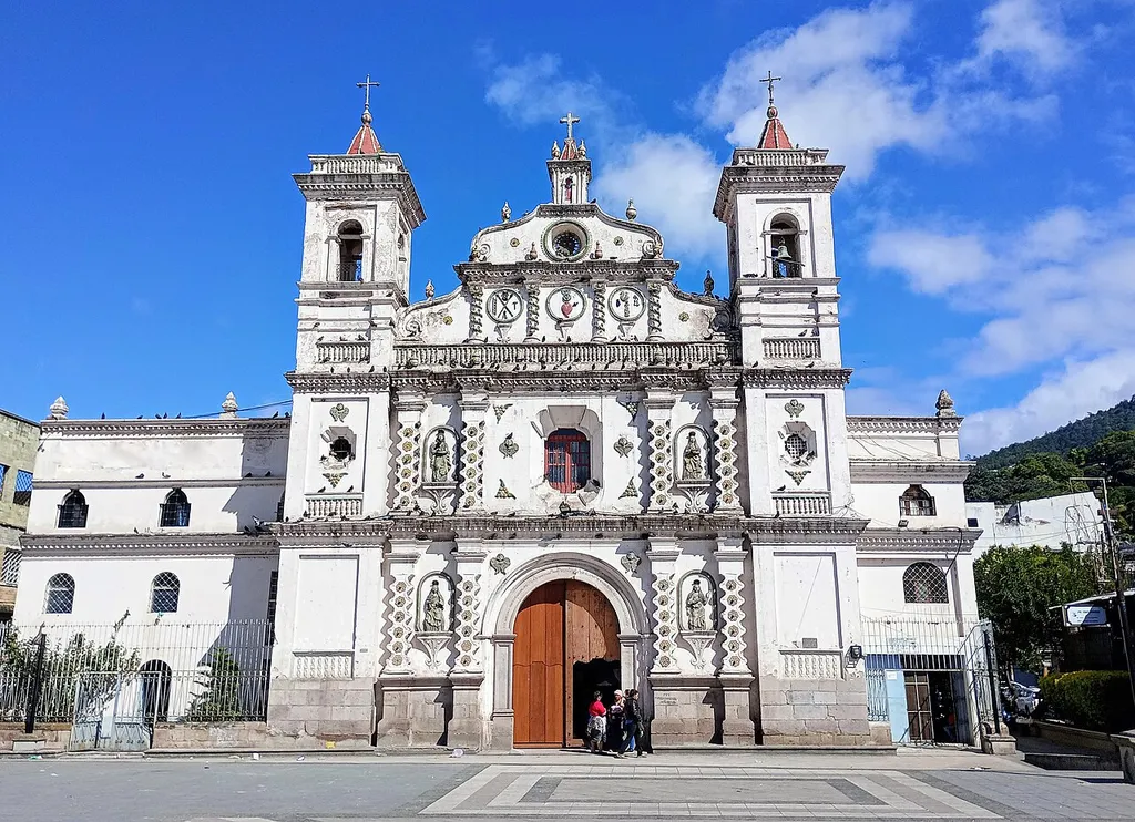 Catholic church from the colonial era in Tegucigalpa, Honduras.