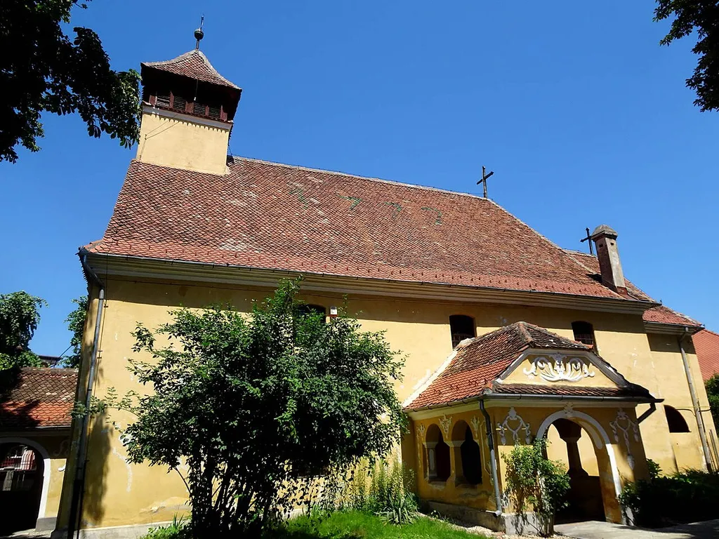 Saxon Evangelical church in Blumana district of Brasov, built in 1777