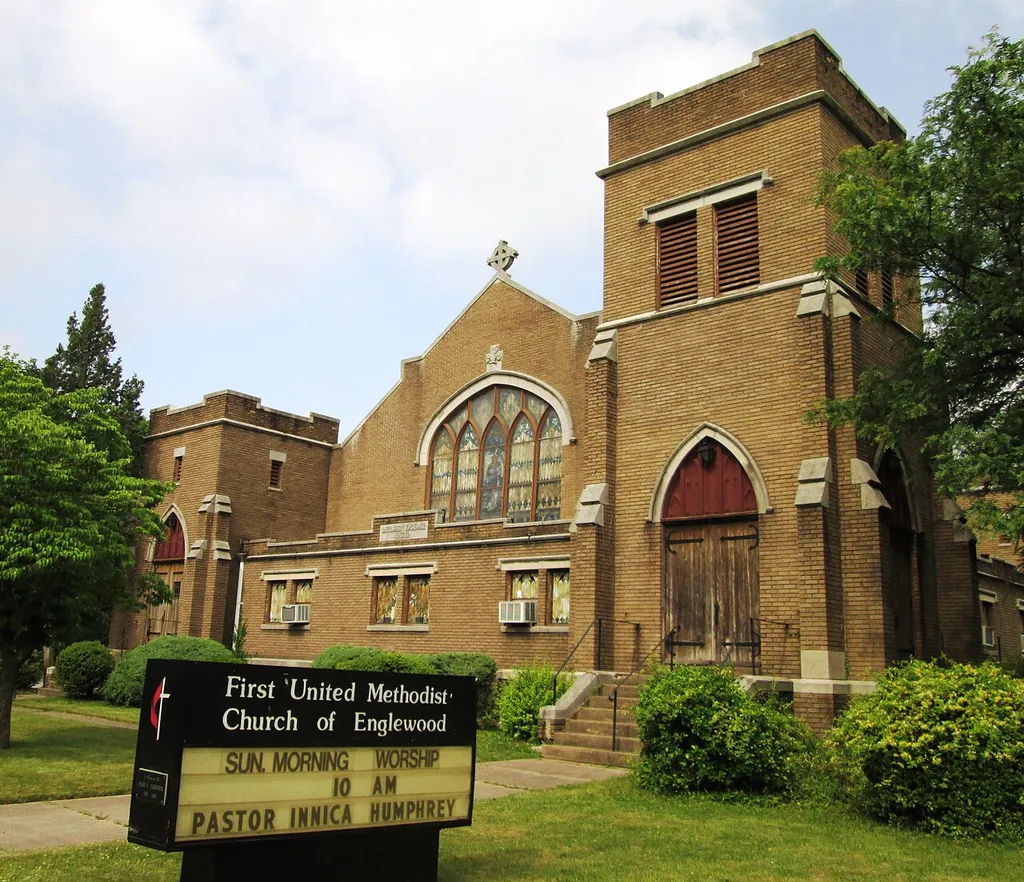The First United Methodist Church is located at 129 West Demarest Avenue in Englewood, New Jersey. The building also hosts the Evergreen Tree of Life Christian Reformed Church, with a Korean congregation.