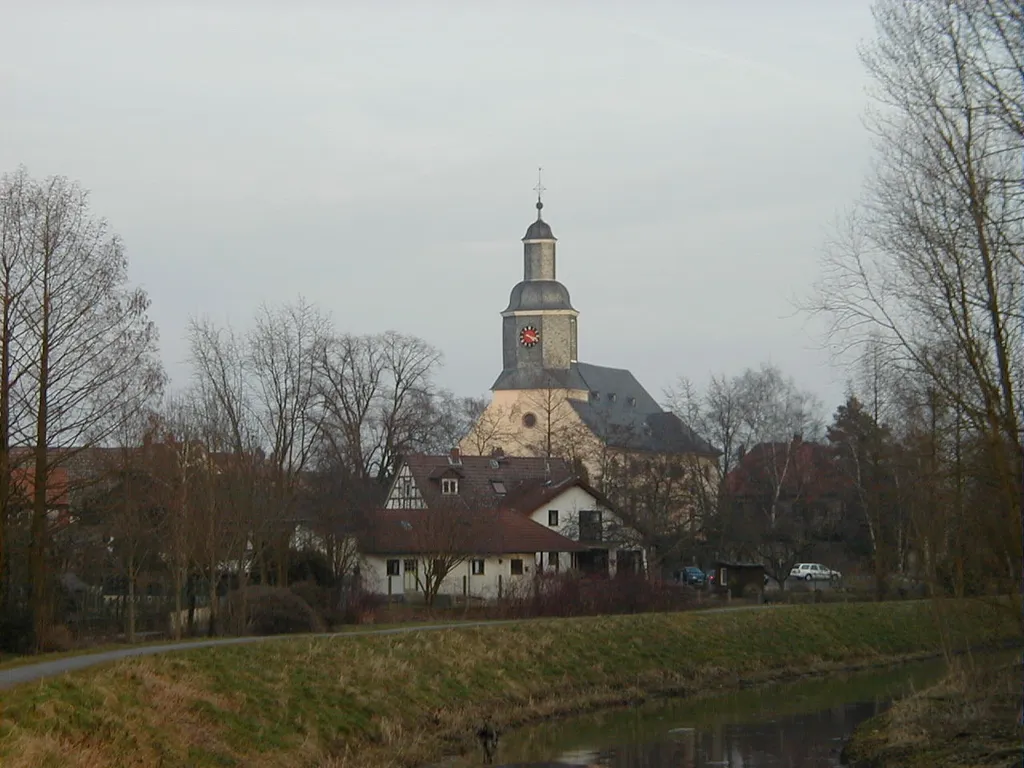 Laurentiuskirche vom Schwarzbach aus