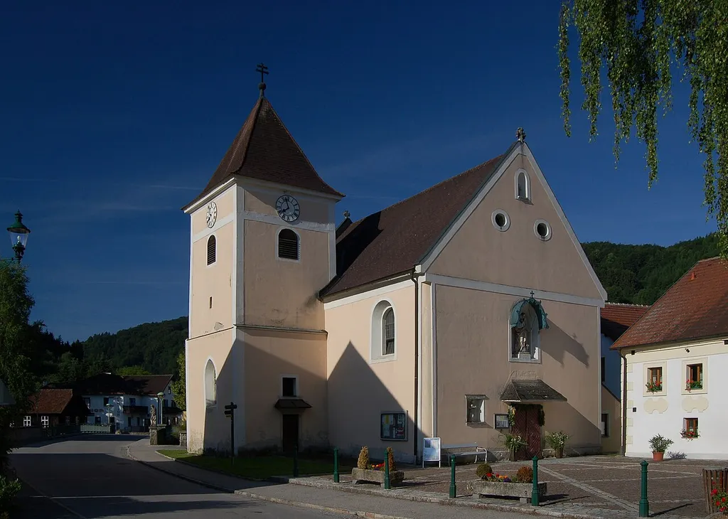 Parish church Saint Margaret in Krumau am Kamp, Lower Austria.