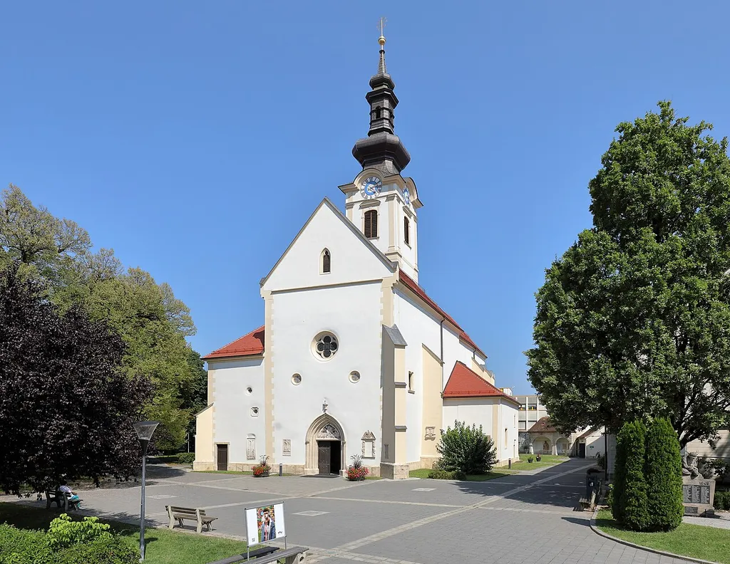 Southwest view of the parish church of Leibnitz.