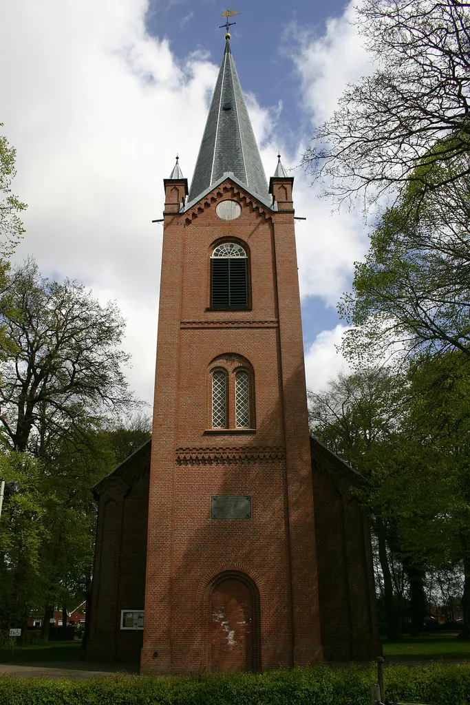 Historic church in Mittegroßefehn, district of Aurich, East Frisia, Germany