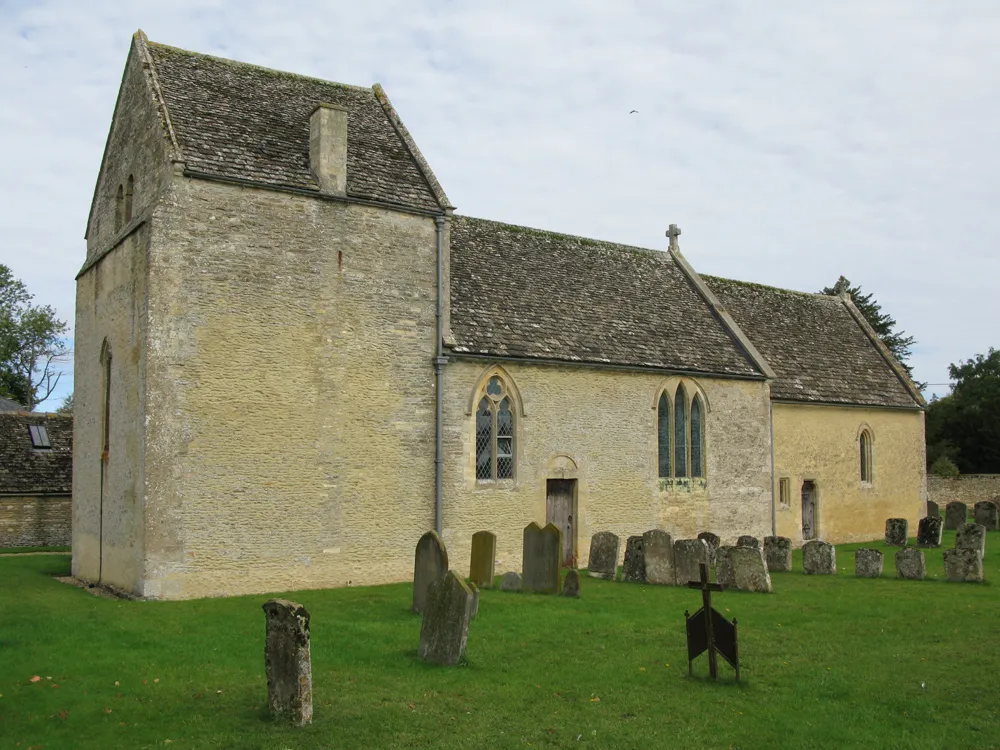 St Peter's parish church, Broughton Poggs, Oxfordshire, seen from the south