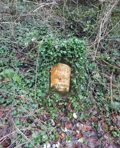 Milestone, nearly opp. joining track, nr railway cutting to tunnel