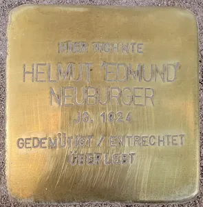 Stolperstein dedicated to Helmut Neuburger