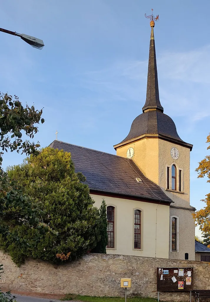 Evangelisch-lutherische Dorfkirche Pörsdorf, Gemeinde Kraftsdorf, Landkreis Greiz, Thüringen, Deutschland