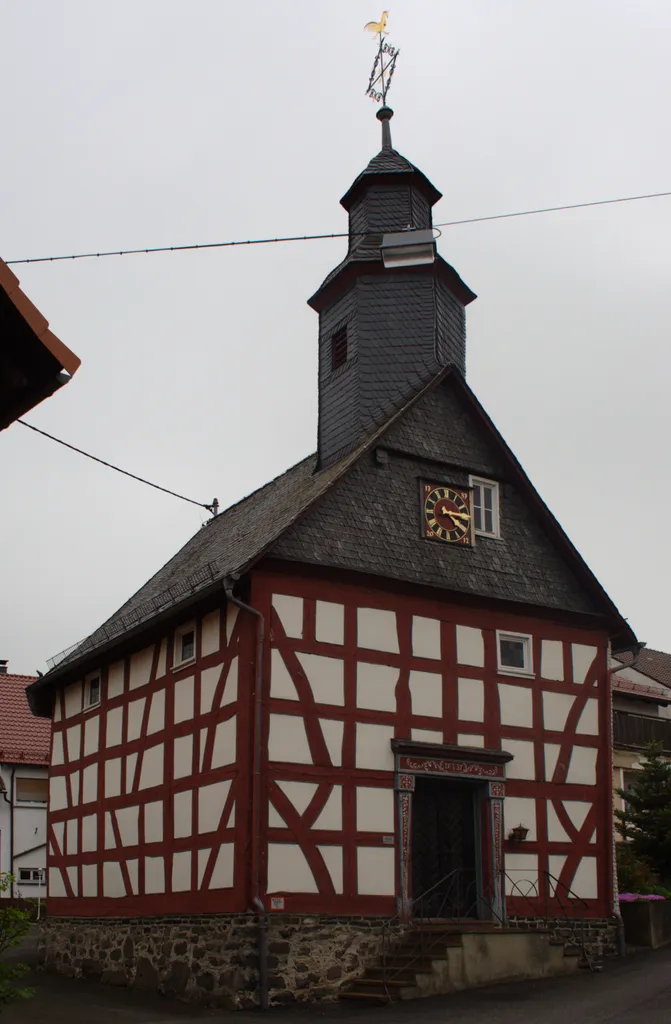 Protestant church in Muecke Hoeckersdorf, Hesse, Germany