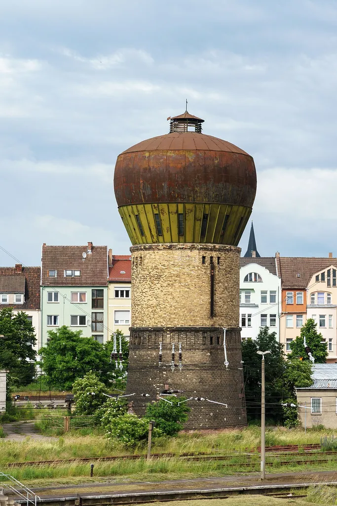 Wasserturm westlich des Bahnhofs an der Straße Am Wasserturm in Nordhausen