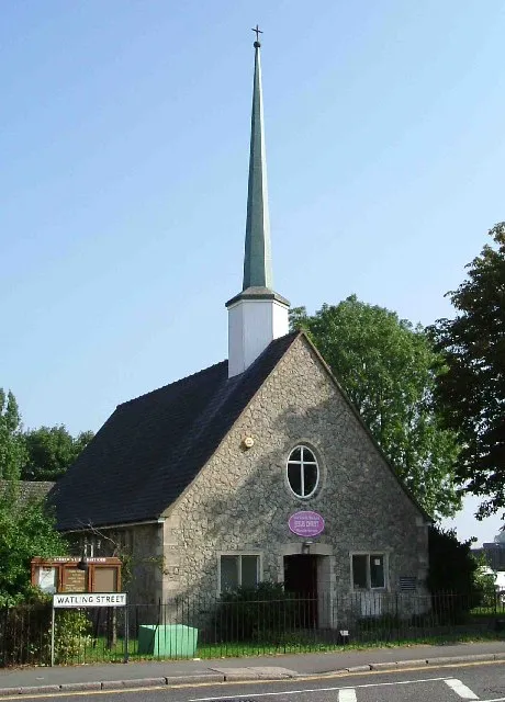 St Andrews Watling Street. St Andrews United Reform Church, as churches go a fairly new one but it stands on one of the oldest roads in the country.