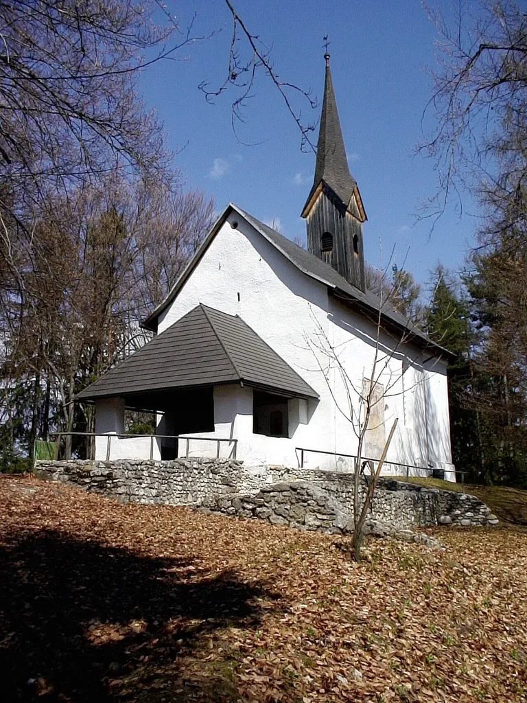 Church on top of Kathreinkogel, Schiefling on the Lake Woerth, district Klagenfurt-Land, Carinthia, Austria