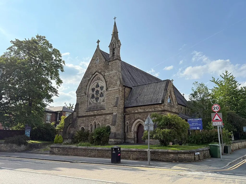 Christ Church in Patricroft, Salford on Liverpool Road in June 2025