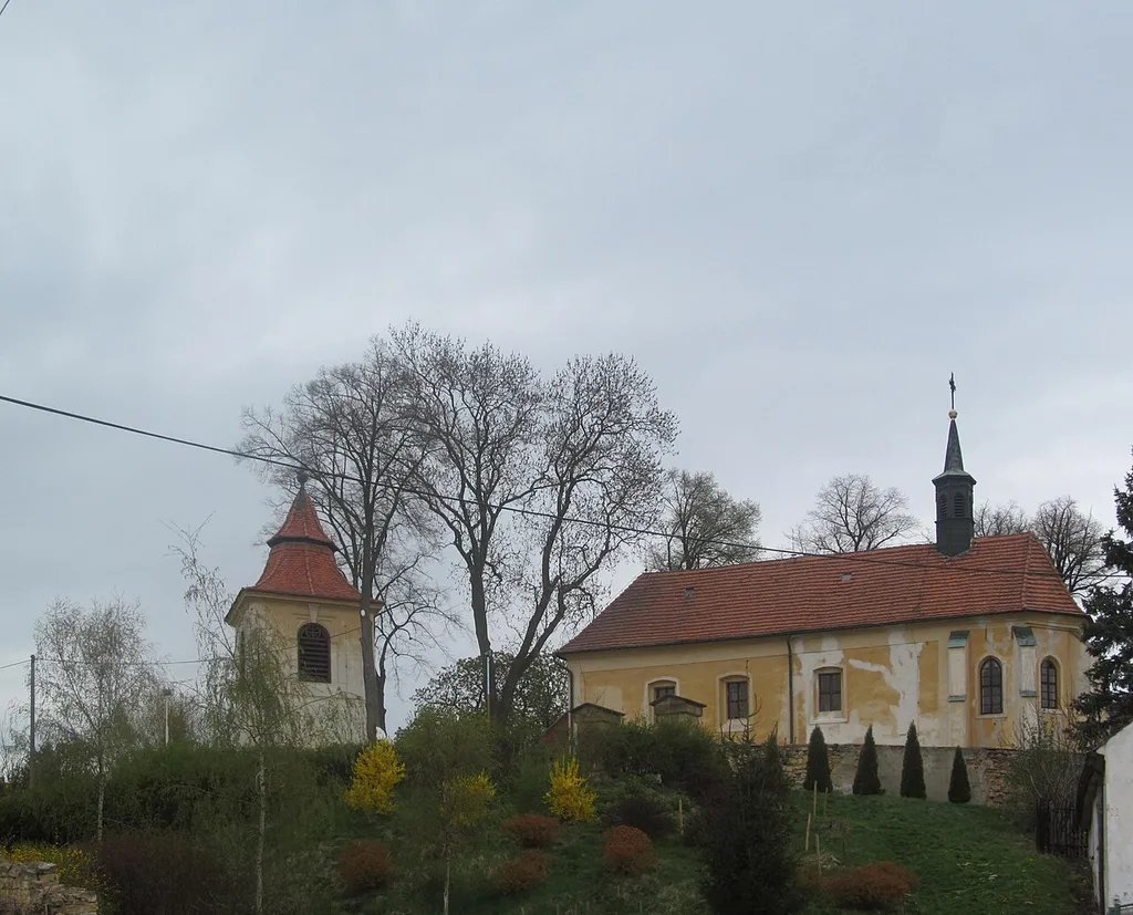 Church of Saint Vitus with the bell tower in Kounov