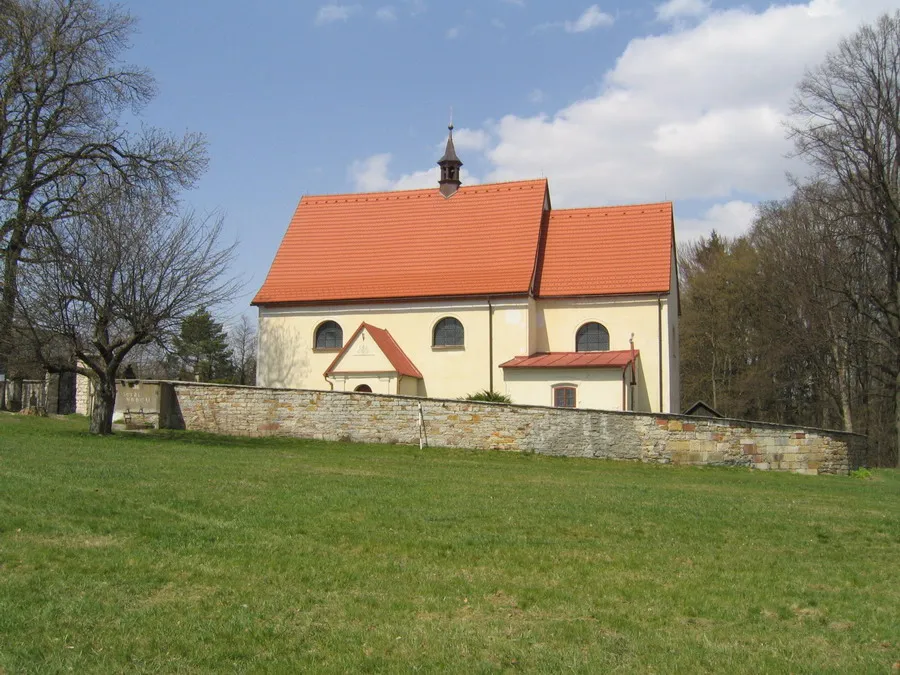 Church of the Visitation in Boušín, part of Slatina nad Úpou municipality, Náchod District, Czech Republic.