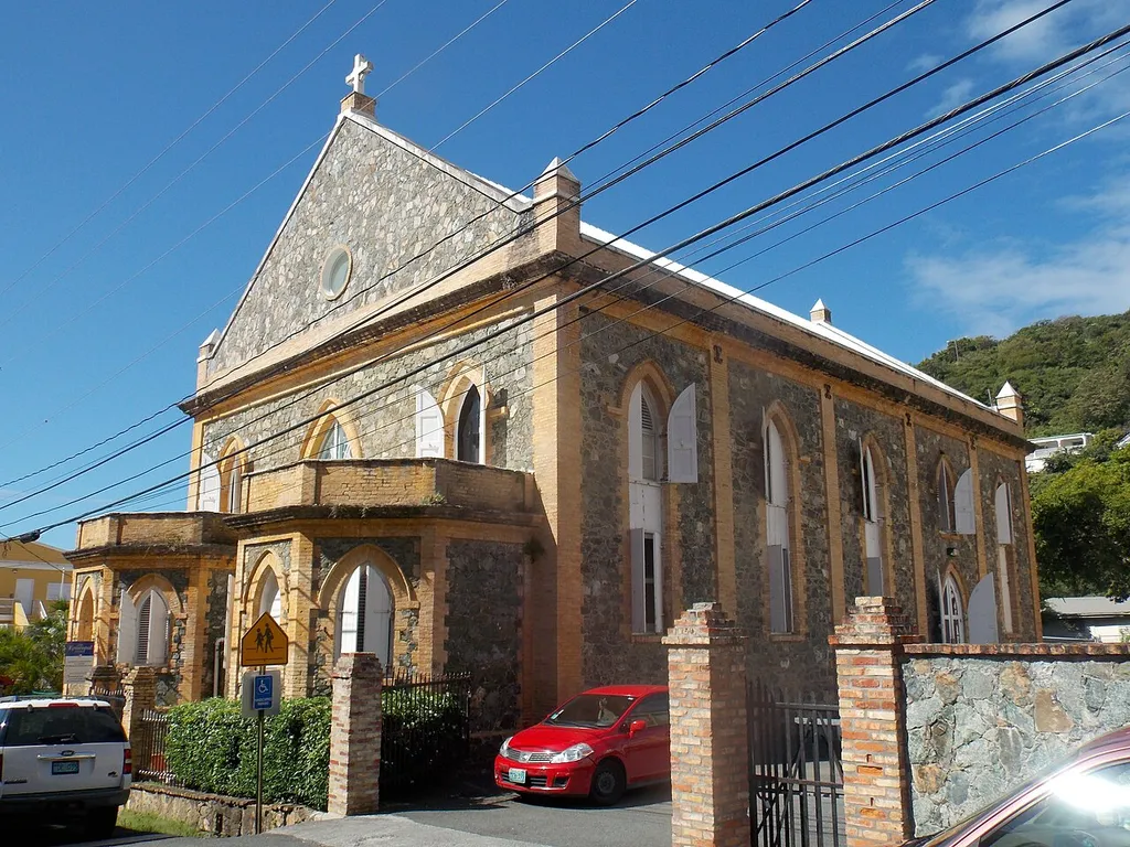 Cathedral Church of All Saints (Episcopal) in Charlotte Amalie on the island of St. Thomas in the U.S. Virgin Islands.