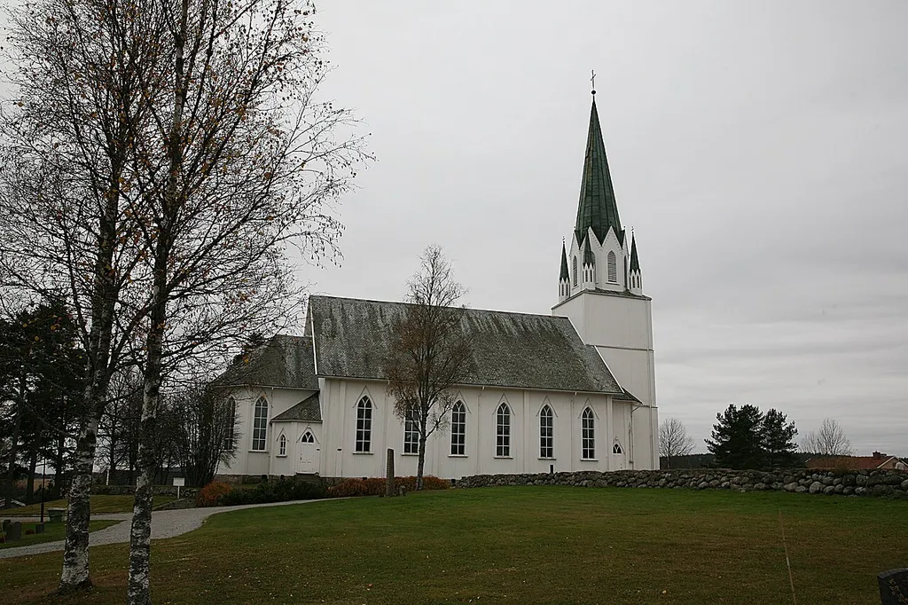 Løken kirke. Church in Aurskog-Høland, Akershus, Norway.