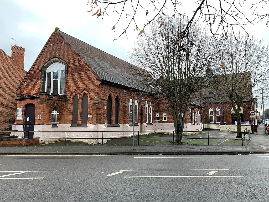 The former mission church of St James, Long Eaton which opened in 1886.