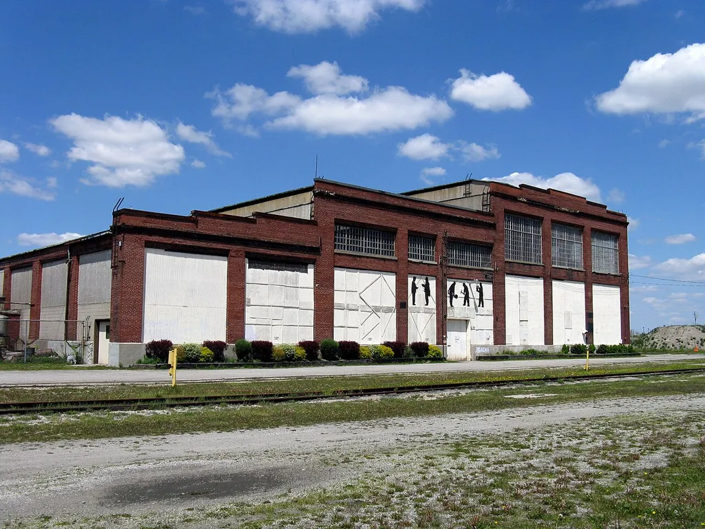 Elgin County Railway Museum in St. Thomas, Ontario, housed in an old locomotive maintenance shed.