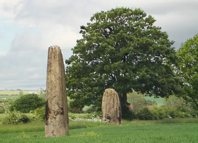 Devils Arrows Menhir locally known as the "Devils Arrows" next to the A1 at Boroughbridge