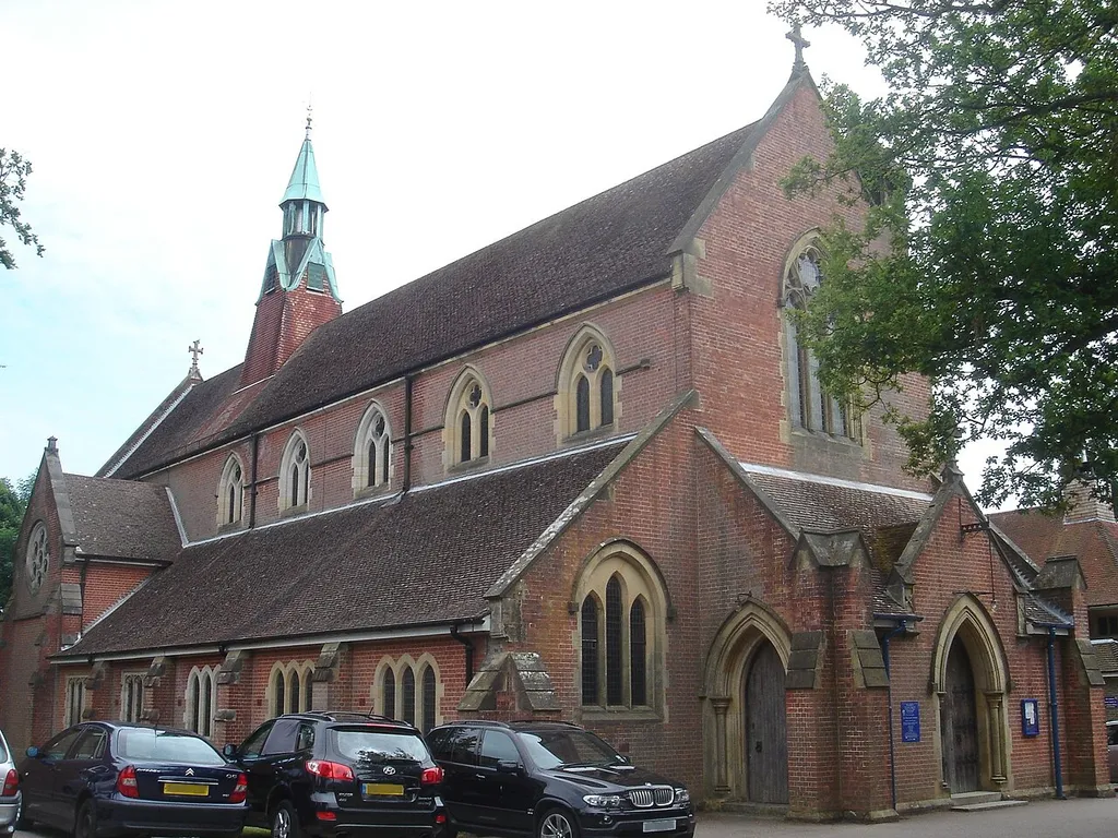 Parish church of St Mary the Virgin, Windmill Lane, East Grinstead, West Sussex, England, seen from the west. Designed by WT Lowdell, consecrated in 1905 and completed in 1912.
