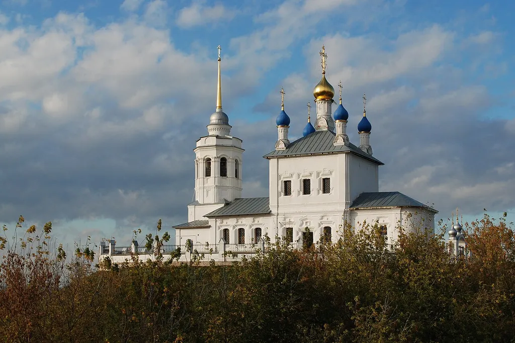 Церковь Успения Пресвятой Богородицы с колокольней и оградой (Тульская область, Кимовск, посёлок Епифань)