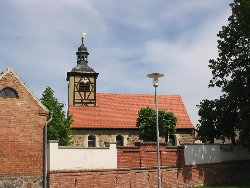 Stonechurch in the village Schwanebeck, built probably in 14th century. Schwanebeck is an incorporated part of the town Belzig in Brandenburg, Germany.