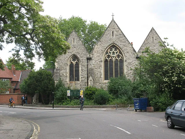 Christ Church, parish church, Union Grove, Clapham, London SW8, seen from the southwest